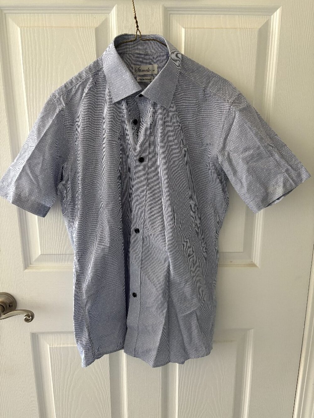 Stimolo - Small Blue Checkered Dress Shirt